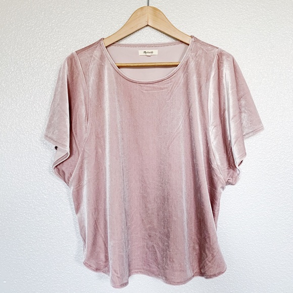 Madewell Tops - Pink Velvet Madewell Blouse